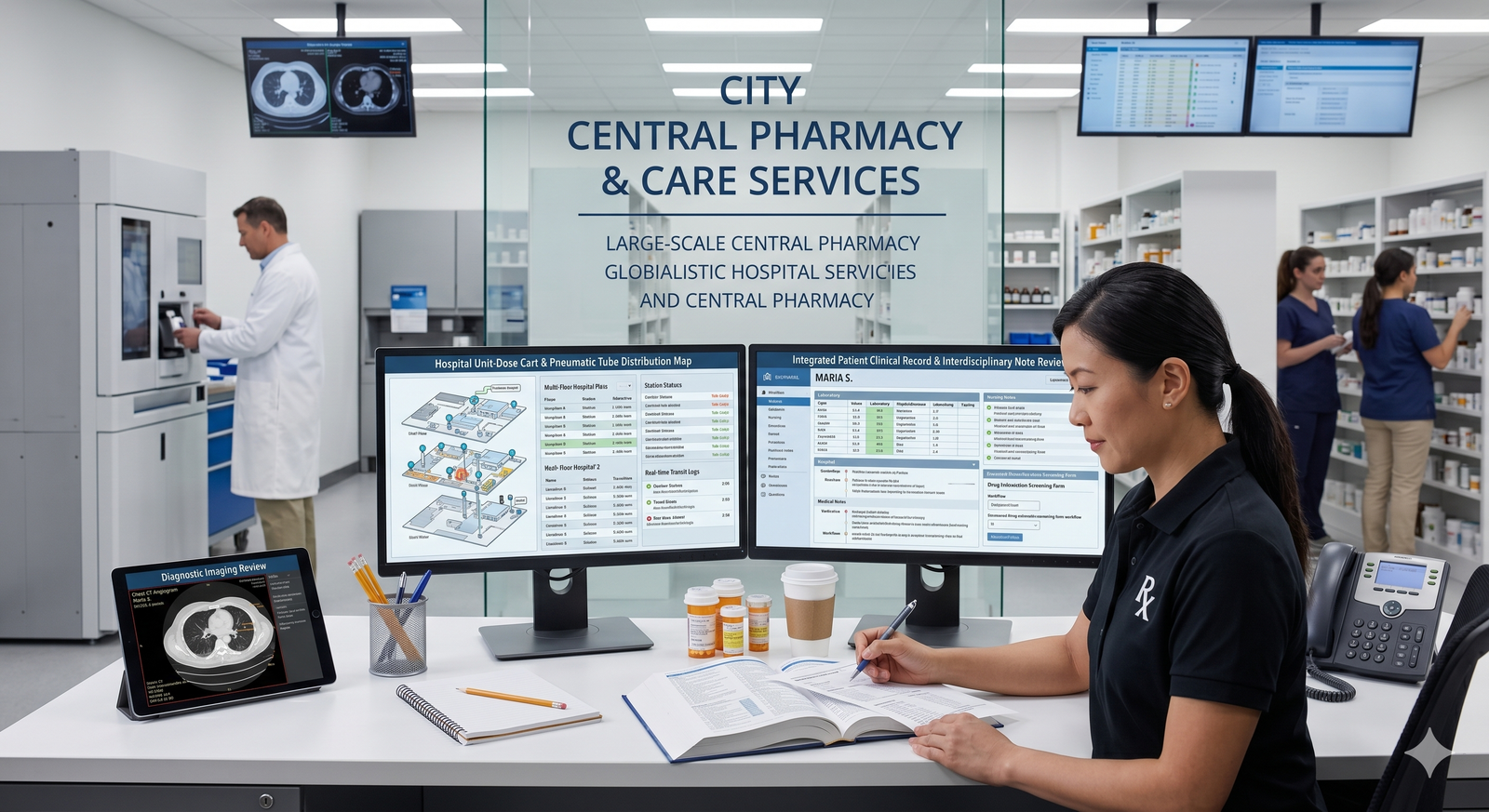 Pharmacist advising on travel vaccines and medications